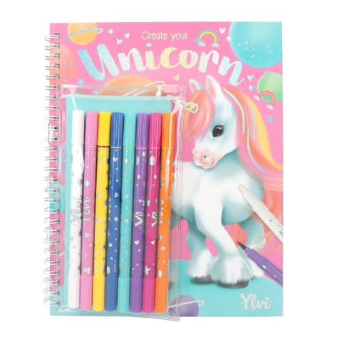 Zestaw kreatywny UNICORN YLVI Kolorowanka + Flamastry Stwórz swoje jednorożce + DEPESCHE 12930 Zestaw kreatywny UNICORN YLVI Kolorowanka + Flamastry Stwórz swoje jednorożce + DEPESCHE 12930