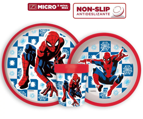 Zestaw obiadowy SPIDERMAN talerzyk miska kubek Naczynia dla dzieci STOR 74792 Zestaw obiadowy SPIDERMAN talerzyk miska kubek Naczynia dla dzieci STOR 74792